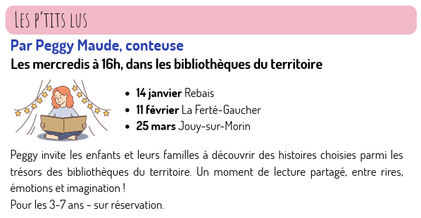 Les P&rsquo;tits Lus avec Peggy Maude